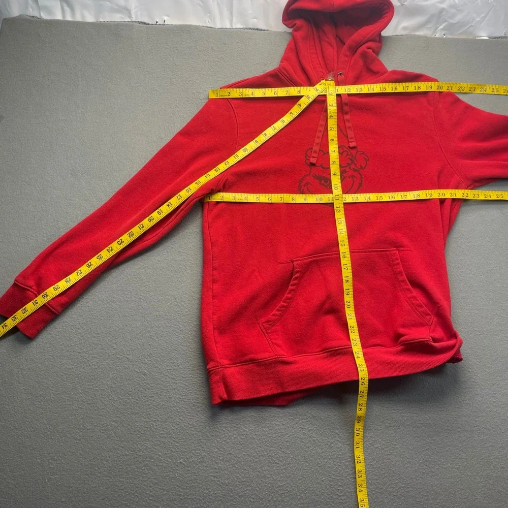 Goodfellow & Co Grinch Hoodie‎ Men Lg Red Christmas Graphic Pullover Excellent
